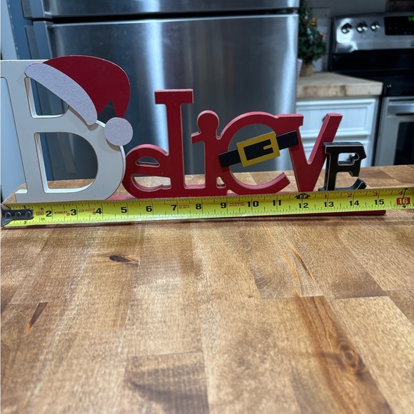 Kohl's Red and White 'Believe' Holiday Decor - Picture 4 of 5